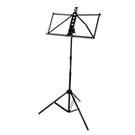 Accent Folding Aluminum Music Stand Black w/bag