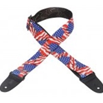 Levy's Polyester Guitar Strap American Flag