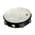 Remo Tambourine 10" Double Row w/ Head Black