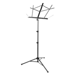 On-Stage Music Stand Folding w/ Bag Black Tubular