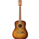 Oscar Schmidt Dreadnought Acoustic 3/4 Guitar Flame Yellow Sunburst