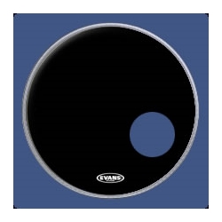 Evans 20" EQ3 Resonant Black Bass Drum Head w/Hole