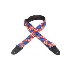 Levy's Polyester Guitar Strap American Flag