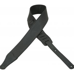 Levy's Strap Guitar Garment Leather 2.5" Black