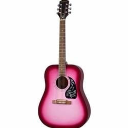 Epiphone Starling Dreadnought Acoustic Guitar Hot Pink Pearl