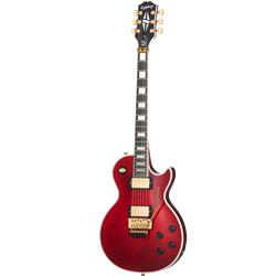 Epiphone Alex Lifeson Les Paul Cusotm Access Quilt Ruby W/ Hard Case Guitar Solid Body